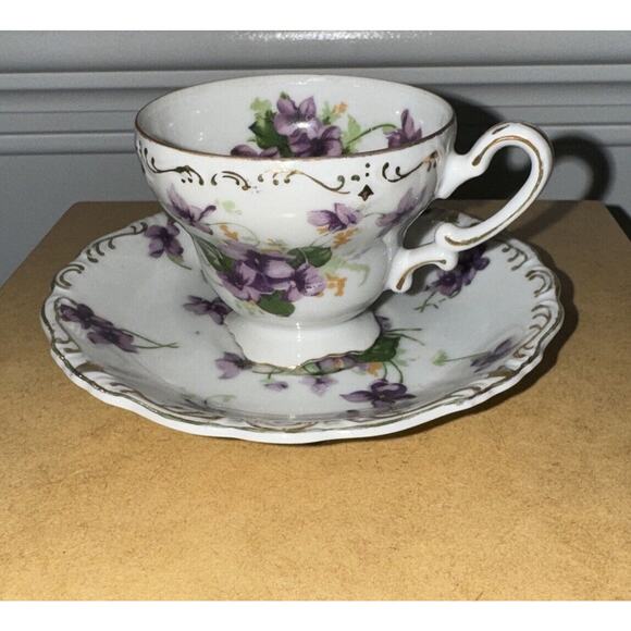 Nikoniko China Japan Floral Ware Hand Painted Dematisse Cup And Saucer - Picture 1 of 5